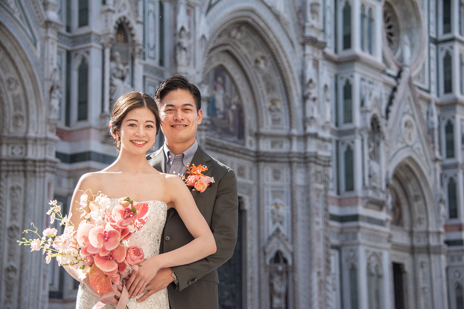 フィレンツェ 大聖堂(DUOMO)前にて ウェディングフォト①