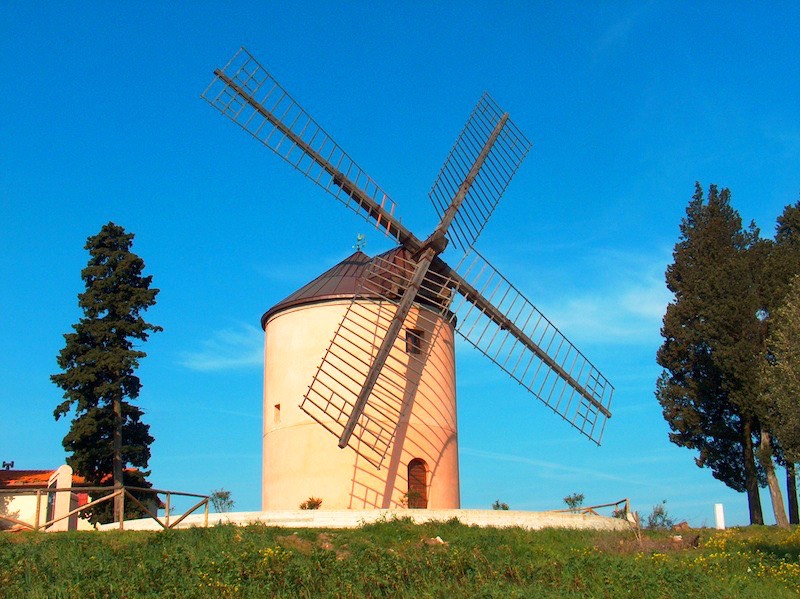 レオナルド・ダ・ヴィンチ設計の風車